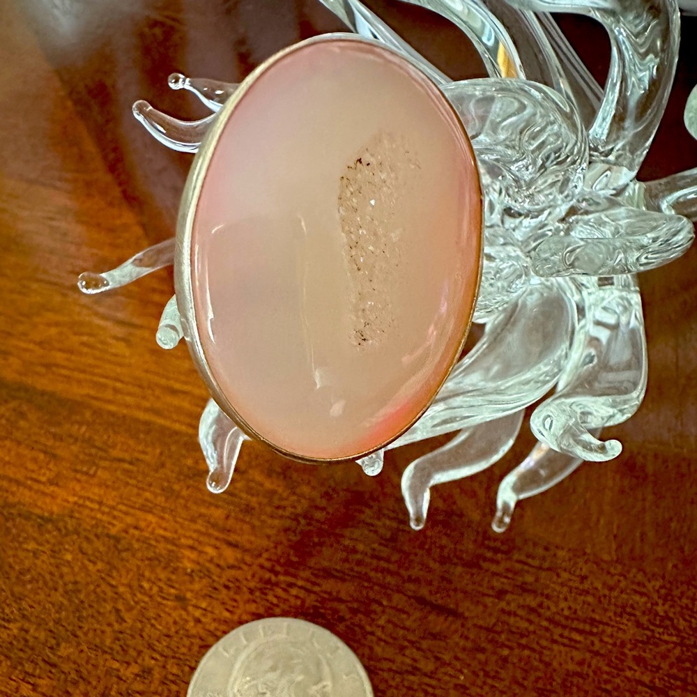 Handmade Drusy Agate Sterling Ring